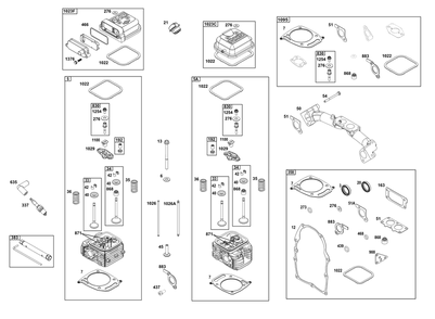 Part Location Diagram of 84002012 Briggs and Stratton Head, Cylinder